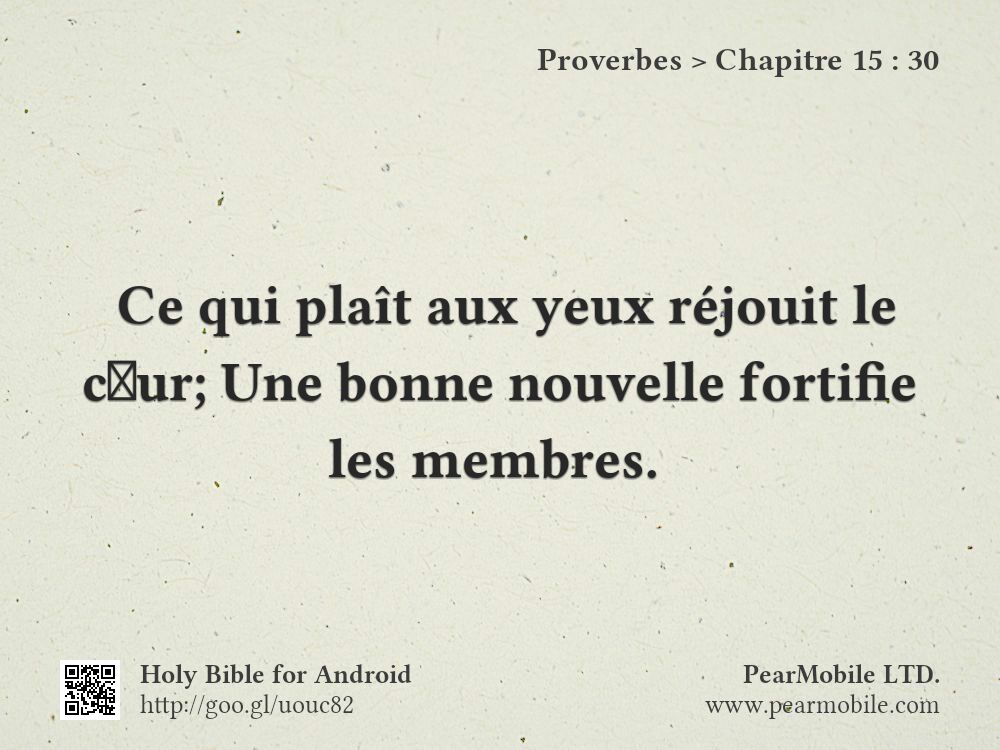 Proverbes, Chapitre 15:30